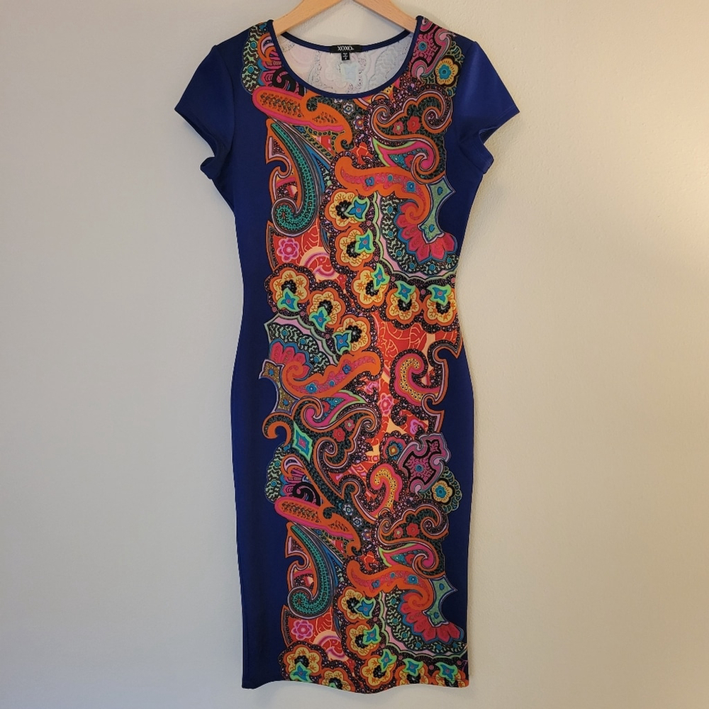 XOXO Paisley Midi Dress | Size M NWOT